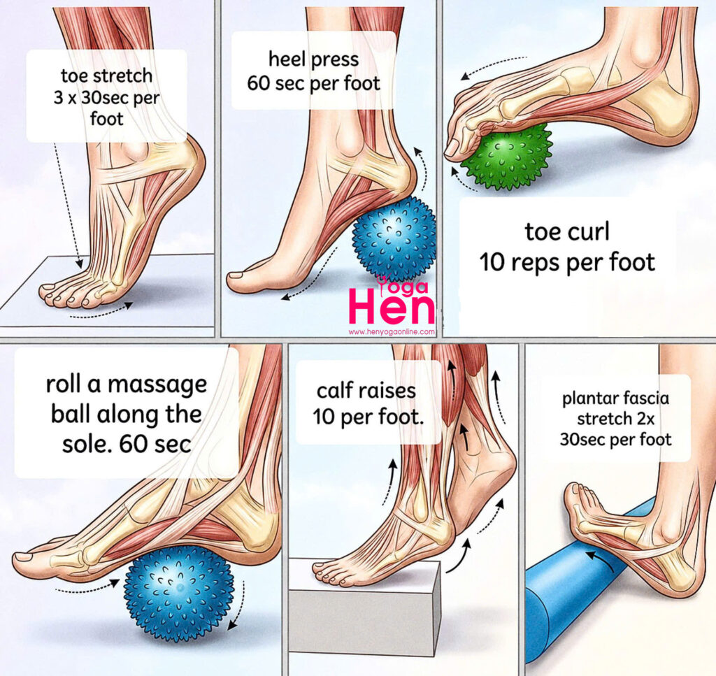 Relieve foot pain, improve flexibility, and strengthen